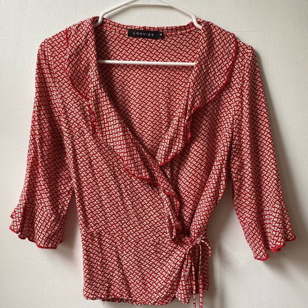 LOAVIES Tie Shirt. Size M